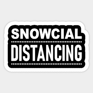 Snowcial Distancing Sticker